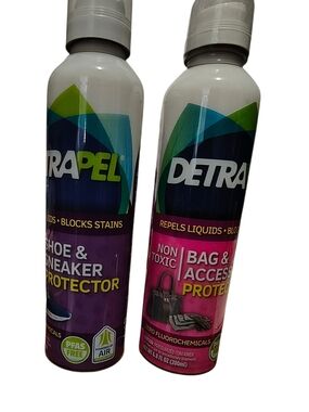 Two Detrapel Protector Sprays for Shoes, Bags, Etc.